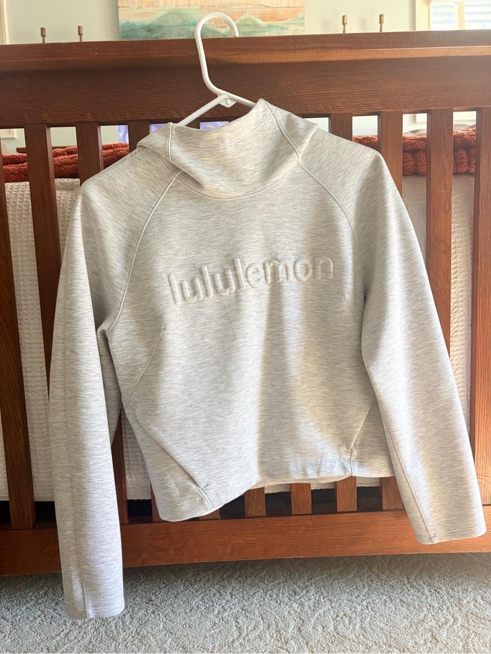 lululemon athletica Light Gray air wrap hoodie